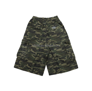 Men's Camouflage Cargo Shorts Mid Waist Elastic <b>Drawstring</b> Ripped Pockets Street Style Plus Size Bermuda Shorts - Product Image 3