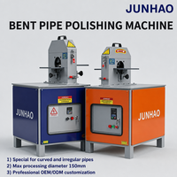 Machine de polissage automatique pour rampes en acier inoxydable, polisseuse de tuyaux courbés pour la fabrication d'embouts métalliques et le meulage de surfaces
