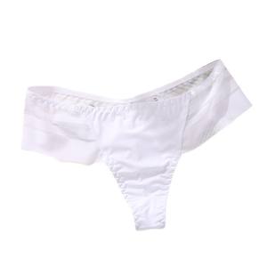 Tanga <span class=keywords><strong>de</strong></span> seda helada sin costuras transpirable <span class=keywords><strong>de</strong></span> cintura baja para mujer, talla grande, estilo europeo-americano, sexy y liso. - Product Image 5