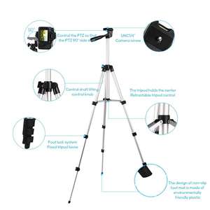 Trépied d'Appareil Photo en Alliage d'Aluminium 3110 Hauteur Rétractable à 3 Niveaux Support de Photographie Professionnel Support Mobile Portable pour Appareil Photo - Product Image 4