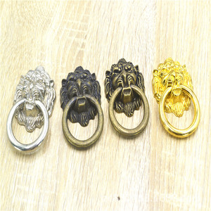Golden Lion Head Cabinet <b>Door</b> Handle Zinc Alloy Die Casting Traditional Style Ring Shape Surface Decoration Durable - Product Image 2