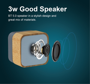 Bền Vững Vuông Mini Tre Gỗ Loa Có Thể Sạc Lại Bt Xách Tay Không Dây Màu Xanh Răng Loa - Product Image 6