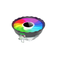 Kipas Pendingin CPU Universal dengan Lampu Warna-warni PWM Radiator Heatsink Chip Cooler untuk AMD Intel PC PCBA IC Pendinginan TDP 65 Watt