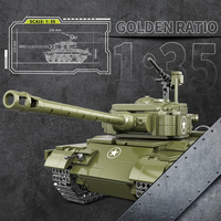 CAYI nouveautés WW2 série militaire modèle jouets M26 lourd Mini réservoir blocs de construction ensemble char militaire WW2 réservoir bloc de construction