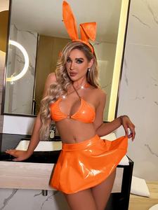 King Mcgreen Star Bunny Lingerie féminine, tenue érotique sexy en cuir pour femmes, style sissy, pour le soir, avec motifs de <span class=keywords><strong>femme</strong></span> nue, pour le fétichisme et la pornographie - Product Image 2