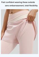 Celana Yoga Pinggang Sedang Model Bulk dengan Kompresi Terintegrasi, Peregangan Empat Arah, Bahan Bernapas Ramah Lingkungan, Anti Gesek, 8 Warna (Berry Grey) Pabrik