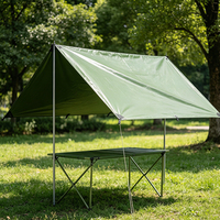 Bâche verte imperméable avec œillets, auvents durables, bâche de protection contre la pluie en PE pour la vente en gros