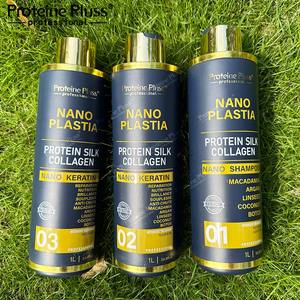 เคราตินโปรตีน ผลิตภัณฑ์ดูแลเส้นผมระดับมืออาชีพ สำหรับการยืดผมแบบโบติกซ์ เคราตินบราซิลเลียน สำหรับผมชี้ฟู นาโนพลาสติก - Product Image 6