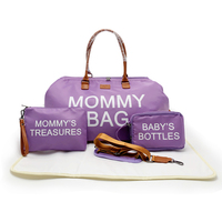 Bébé sac à langer ensemble étanche sac à langer organisateur pouch set quantité minimale de commande 300 PCS maman sac à couches ensemble avec logos