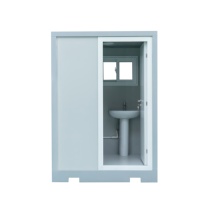 XH Maison conteneur portable d'extérieur, pièce privée, panneau sandwich en acier, design moderne, compatible avec fosse septique, pour la maison et le camping, facile à assembler