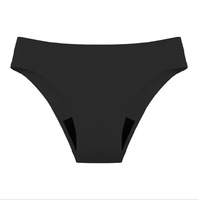 Traje de baño menstrual sin costuras, a prueba de fugas, con almohadillas de absorción de 4 capas, reutilizables, ropa interior fisiológica para nadar.