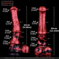Dildo fantaisie nouvelle couleur Flamme Rouge Michelle en silicone de qualité médicale avec ventouse, en forme de cheval, utilisable comme plug anal