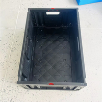 Caisse empilable en plastique pliable avec mailles perforées, pratique, pliable et recyclable, pour le stockage