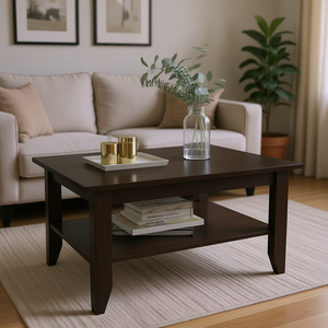 โต๊ะกาแฟซาฮาร่าสี่ขาพร้อมชั้นวางของ ไม้สไตล์โมเดิร์น เฟอร์นิเจอร์ห้องนั่งเล่น - Product Image 2