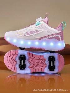 Zapatos <span class=keywords><strong>con</strong></span> <span class=keywords><strong>Ruedas</strong></span> para Niños, de Cuatro <span class=keywords><strong>Ruedas</strong></span>, <span class=keywords><strong>con</strong></span> Luces, Desmontables, para Niños y <span class=keywords><strong>Niñas</strong></span>, Estudiantes, <span class=keywords><strong>Zapatillas</strong></span> <span class=keywords><strong>con</strong></span> <span class=keywords><strong>Ruedas</strong></span> para Verano - Product Image 3