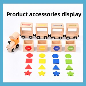 Jouet <span class=keywords><strong>en</strong></span> bois pour enfants, mini-<span class=keywords><strong>train</strong></span> <span class=keywords><strong>en</strong></span> bois, classification des couleurs, véhicule <span class=keywords><strong>en</strong></span> bois, jouet éducatif Montessori, jouets <span class=keywords><strong>de</strong></span> <span class=keywords><strong>train</strong></span> <span class=keywords><strong>en</strong></span> bois pour enfants - Product Image 2