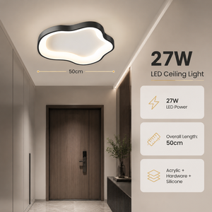 Lámpara de techo LED acrílica moderna, control remoto, regulable, tricolor, alto CRI, para dormitorio, sala de estar, pasillo, 27W, 50 cm - Product Image 4