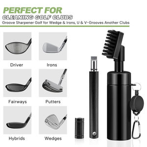 Kit de Nettoyage de Golf à Succès : Brosse à Bouteille à Poils en Nylon, Brosse Nettoyante pour Clubs de Golf et Aiguiseur de Rainures de Clubs de Golf - Product Image 2
