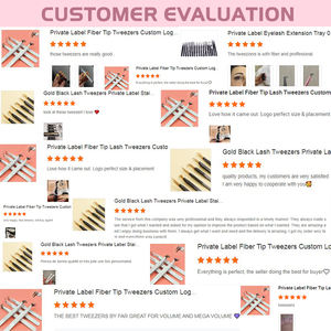 Pinset Bulu Mata Fiber Tip Emas Hitam Pink Label Pribadi Pinset Ekstensi Bulu Mata <span class=keywords><strong>Stainless</strong></span> <span class=keywords><strong>Steel</strong></span> Pinset Fiber Tip - Product Image 6