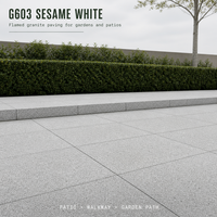 Carreaux de granit blanc sésame G603 600x600x30mm Revêtement mural en pierre pour façade de bâtiment