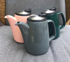 Infuseur à thé en céramique de 20 oz pour thé en feuilles, cafetière en porcelaine, théière avec infuseur en acier inoxydable et couvercle - Product Image 5