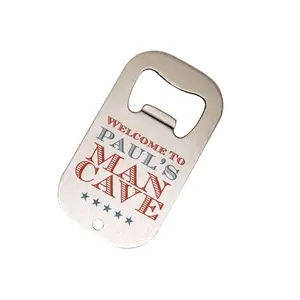 Groothandel Goedkope Custom Logo Handvorm Sublimatie Wijn Opener Metalen Bier Flesopener