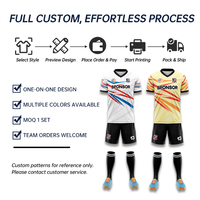 Tenues de football personnalisées pour les jeunes, ensembles pour équipes et clubs, maillot de football complet, tissu respirant 100% polyester