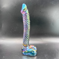 Godes en verre cristal coloré masturbateur féminin grand pénis érotique Anal godemichet Anal jouets sexuels pour homme femme Gay