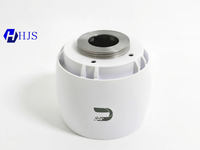 Carcasa de cámara CCTV de aluminio fundido a presión de precisión personalizada, mecanizado CNC, carcasa de cámara IP con recubrimiento de polvo blanco OEM.