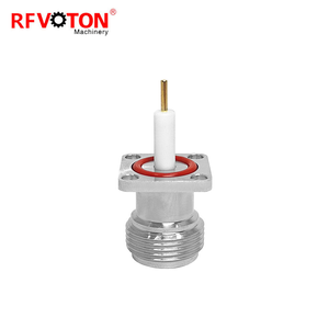 Nhà máy cung cấp RF Coax đồng trục N nữ 4 lỗ mặt bích 17.5mm N loại <span class=keywords><strong>PCB</strong></span> Jack hàn Bảng điều khiển gắn kết <span class=keywords><strong>IP67</strong></span> kết nối - Product Image 2