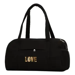 Sac de voyage noir Fana Lina 25 cm, design Love, pour les voyages d'affaires - Product Image 1