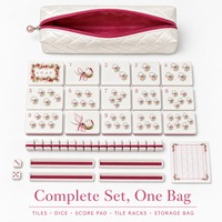 N° 36 Ensemble de Mahjong américain en acrylique de 160 pièces, tuiles imprimées sur le thème du Casse-Noisette de Noël, fabriqué en Chine, emballage en boîte en carton