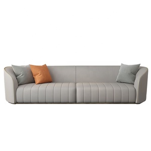 Canapé en cuir blanc avec fond en fer, mobilier de salon, <span class=keywords><strong>marque</strong></span> à la mode <span class=keywords><strong>italienne</strong></span>, design moderne - Product Image 2