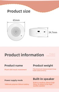 Boîte à musique apaisante pour bébé avec poupée en peluche et hochet, jouet éducatif pour l'apprentissage précoce, en ABS, moule exclusif - Product Image 6