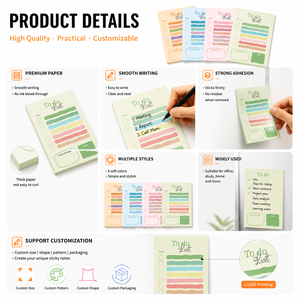 Custom To Do Sticky Notes Loose Leaf <b>Memo</b> <b>Pad</b> Colorful Check List Office Student Stationery - Product Image 4