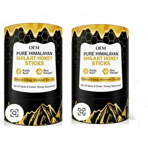 Palitos de Miel de Shilajit del Himalaya Puro, 30 Unidades, Miel Orgánica con Azafrán, Antioxidante, Impulso de Energía, Suplemento para el Cuidado de la Salud de Marca Privada - Product Image 1