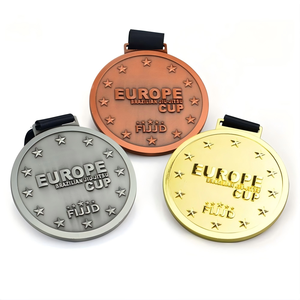Medalla deportiva de premio de aleación de Zinc 3D de oro personalizada barata al por mayor Medalla de Judo Karate Taekwondo con cinta - Product Image 3