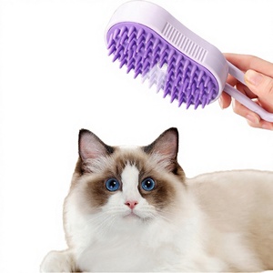 BestPet New 3-in-1 Foldable Mascotas Rechargeable Silicone Self-Cleaning Portable Cat Grooming Hair <b>Brush</b> Water Spray Steam 110V - Product Image 3