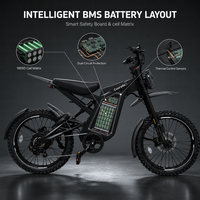 Moto électrique tout-terrain OUXI GT2000, vélo électrique à pneus larges, modèle 2027, déverrouillage intelligent NFC, longue portée 60-100 km