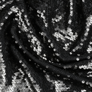 Tissu en tulle à paillettes réversibles de 5 mm, 100 % polyester, tricoté chaîne, écologique, brodé pour robes et maillots de bain pour filles - Product Image 4