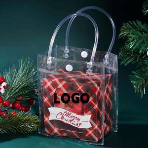 Custom <b>Plastic</b> Gift Bags for Small Business Shopping Bags Mini Reusable PVC <b>Tote</b> Goodie Bags for Birthday Wedding Baby Shower - Product Image 4