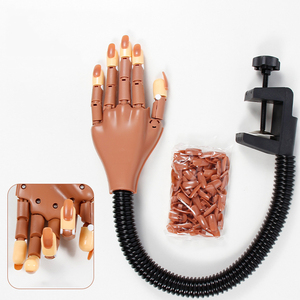 Mano de Práctica Flexible y Móvil para Uñas Acrílicas, 100 Puntas de Repuesto, Kit de Herramientas para Manicura de Salón y Exhibición de Maniquí - Product Image 1