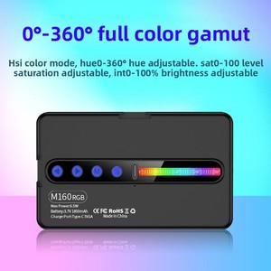 Lampu Isi Ulang Mini LED Saku Multi-Warna untuk Fotografi dengan Pencahayaan Lembut & Difusi, Mode Warna HSI & Daya Baterai - Product Image 3