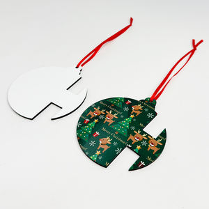 Vendita di <span class=keywords><strong>beneficenza</strong></span> ciondoli per dipendenti ornamenti regalo sublimazione in bianco Mdf ornamenti natalizi spazi vuoti - Product Image 2