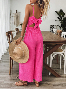 Venta Directa de Fábrica: Vestido Largo Casual de Verano con Cuello en V, Tirantes Finos, Color Sólido, Estilo Espagueti, Largo hasta el Suelo, Encaje Natural, Lavable - Product Image 2