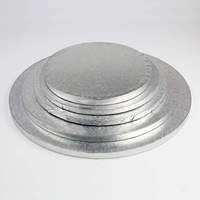 Bases para Pastel Plateadas, Círculos Redondos de Papel de Aluminio Plateado para Pastel, 6, 8, 10, 12 Pulgadas, Base de Cartón para Pastel, 1 de Cada Tamaño, Juego para Hornear Pasteles