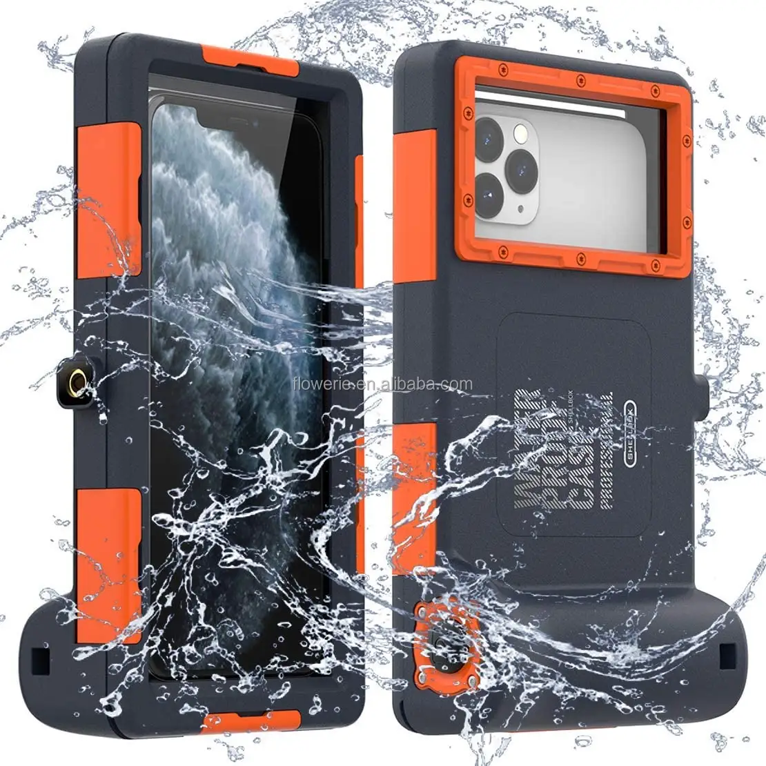 underwater Diving Snorkeling Photo Video Waterproof Case Full Body Built in Screen Protector Clear Cover for iphone samsung