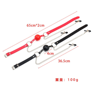 SM Juguete de mordida con bola para la boca, Cadena de hierro para mujeres, Accesorio de castigo para entrenamiento de parejas, 100% Impermeable, Alta Calidad - Product Image 4