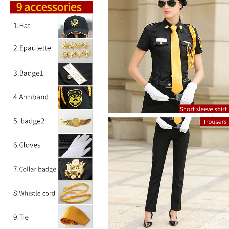Costume chemise manches courtes + casquette baseball + épaulette 3+7 accessoires