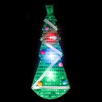 Décorations de Noël, cravate LED multicolores RGB à motif d'arbre de Noël pour la décoration de la maison